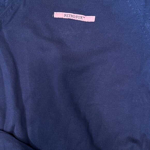 Vintage Retro Fox Argyle Sweater pink & blue 2 XL - Picture 7 of 7